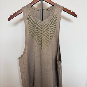 Lululemon Athletica Tan Geometric Tank Top